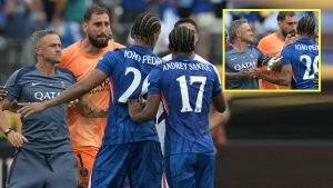 Luis Enrique grabs Chelsea star by throat as Club World Cup final descends into chaos