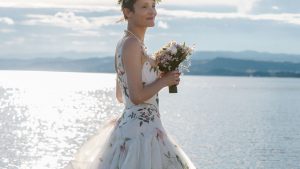 Actor Vicky Krieps’s Rose-Covered Vivienne Westwood Wedding Gown Was a Tribute to Her Late Grandmother