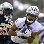 Saints WR Mason Tipton shines on Day 3 of training camp