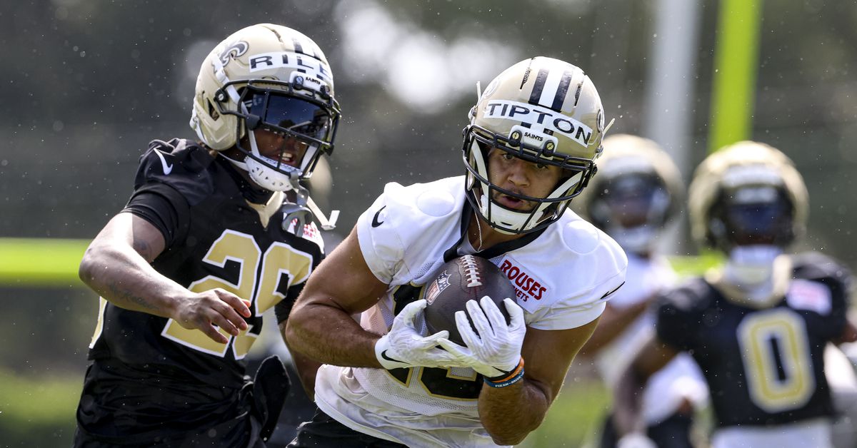 Saints WR Mason Tipton shines on Day 3 of training camp