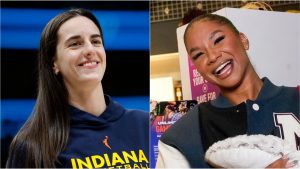 Caitlin Clark Playfully Called Out Jordan Chiles for Wearing a Dallas Wings Hat to Her WNBA Game