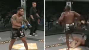 Video: Max Holloway point-down challenge goes horribly wrong for amateur fighter leading to brutal knockout