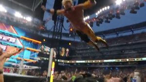 WWE SummerSlam results: Logan Paul puts Jelly Roll through table, gets pinfall with devastating frog splashes