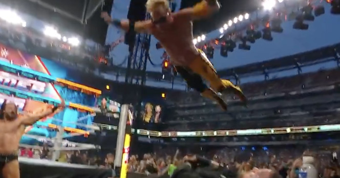 WWE SummerSlam results: Logan Paul puts Jelly Roll through table, gets pinfall with devastating frog splashes