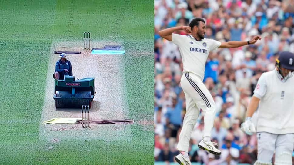 Can Heavy Roller Flatten India’s Fightback? Oval Test Set for High-Stakes Final Day As England Need 35 Runs India Need 4 Wickets