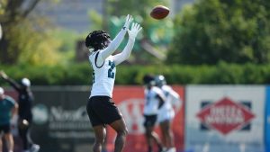 Eagles Training Camp Practice Notes: Quinyon Mitchell nabs interception while being named to NFL Top 100