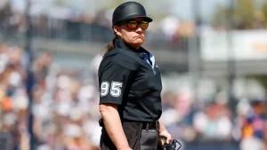 Who is Jen Pawol? How female umpire is making MLB history in Braves-Marlins series