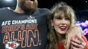 See Taylor Swift, Travis Kelce’s Flirty Banter in New Heights Clip