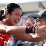 Emotional tennis star breaks down in tears on court as she claims historic win at US Open