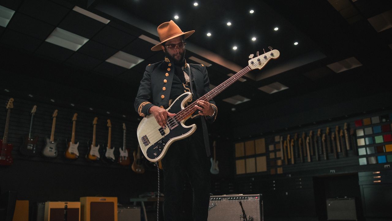 “It weaves together wild features into something that could’ve been a producer’s secret weapon in the early 1970s”: Acclaimed producer Adrian Younge’s new semi-fretless signature Fender is perhaps the craziest Jazz Bass the company’s ever releas