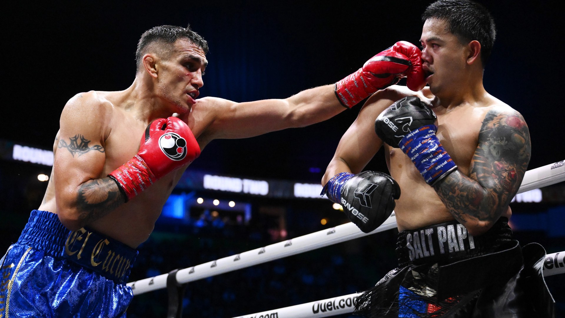 Tony Ferguson stops Salt Papi in incredible finish to claim first win in six years on boxing debut at Misfits 22 as crowd erupts