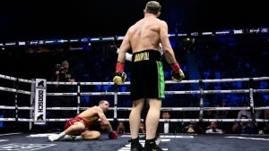 Darren Till storms out of the ring to confront Hall of Fame boxer after sleeping Luke Rockhold at Misfits 22