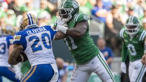 Saskatchewan Roughriders’ DL Malik Carney named CFL’s top performer for Week 13 by PFF