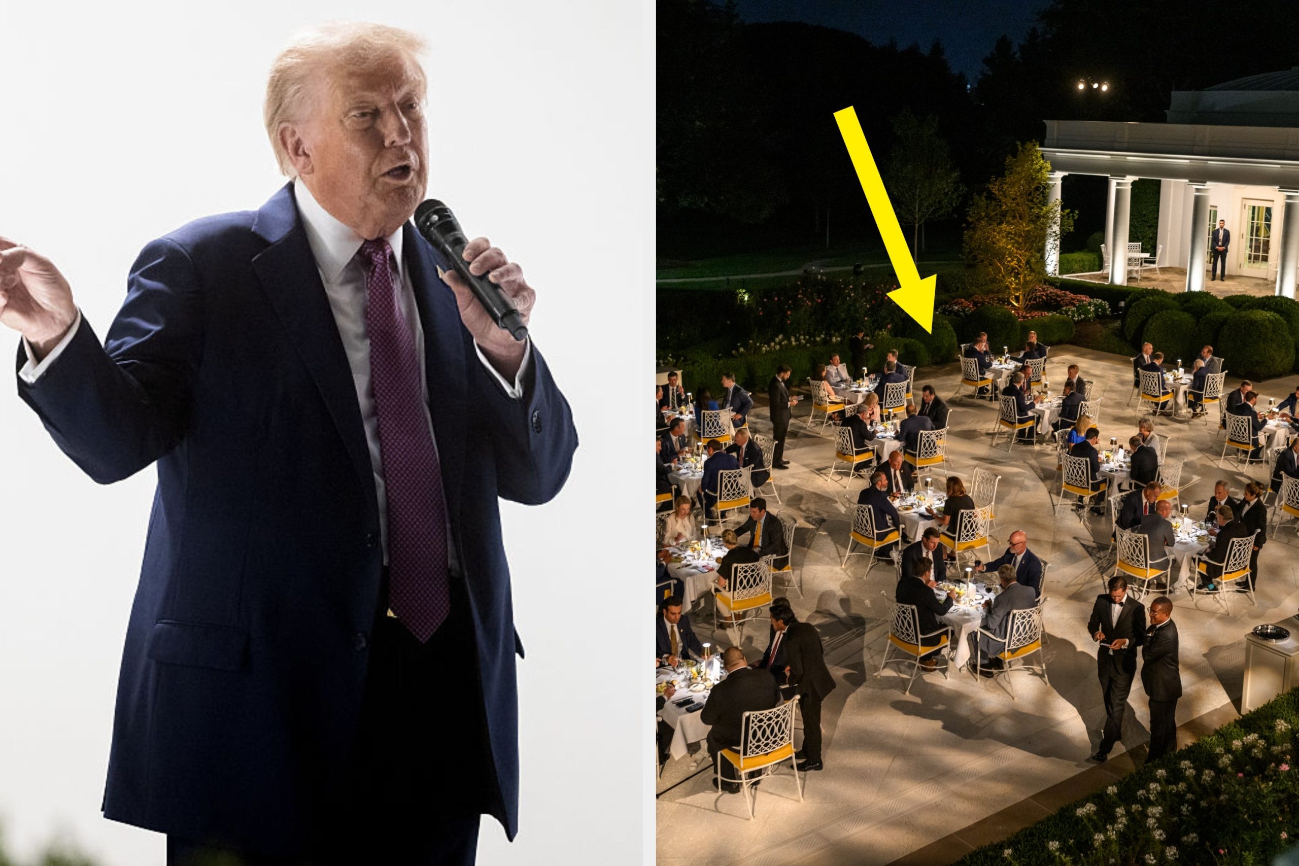 People Are Having A Field Day Over Donald Trump’s First Event In The New Rose Garden