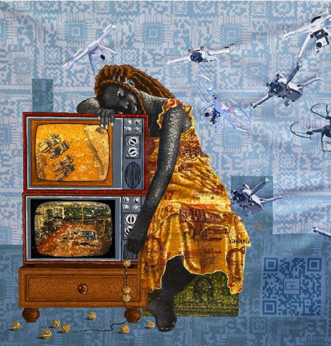 Again, but differently, Gandor Collins’ exhibition through a sustainability lens