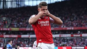 Cameroonian sprinter rebrands Arsenal star Viktor Gyokeres’ trademark celebration to ‘pirate mask’ as track runner explains new meaning behind gesture