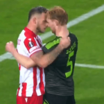 Ex-Premier League star Marko Arnautovic squares up to Celtic player after creating history