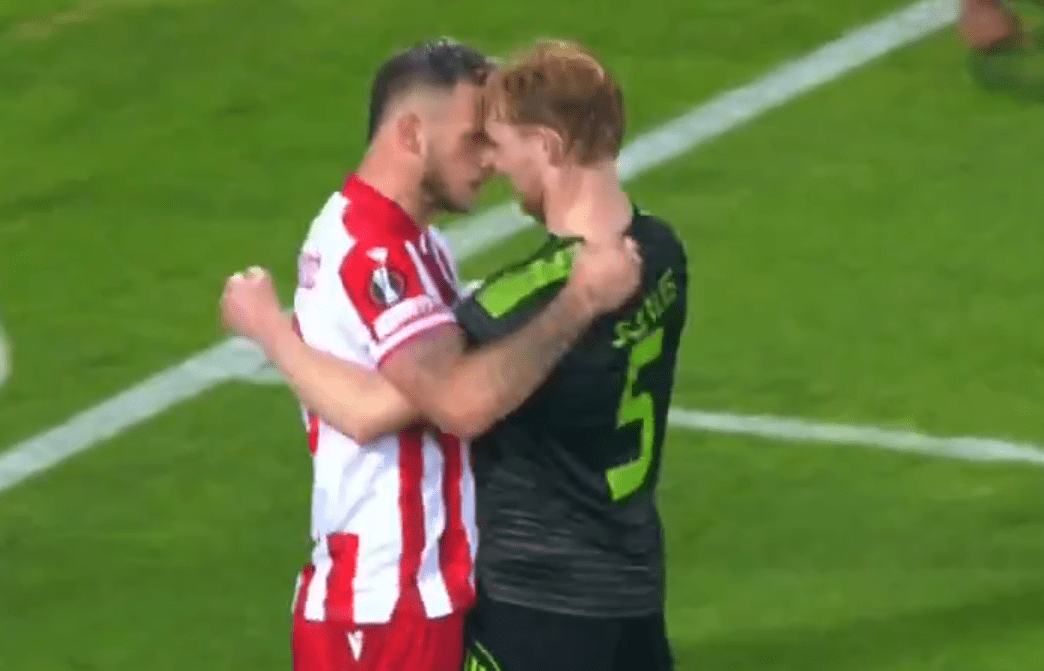 Ex-Premier League star Marko Arnautovic squares up to Celtic player after creating history