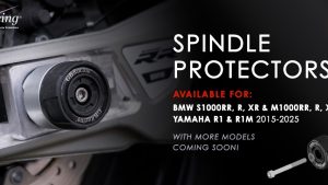 New fast-fit spindle protectors for 1000cc BMW and Yamaha models