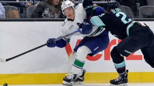 Canucks’ Braeden Cootes staying noticeable as season-opener nears