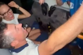 Erica Stoll forgets Ryder Cup hate as she swigs champagne while belting out Rory McIlroy’s Ryder Cup song
