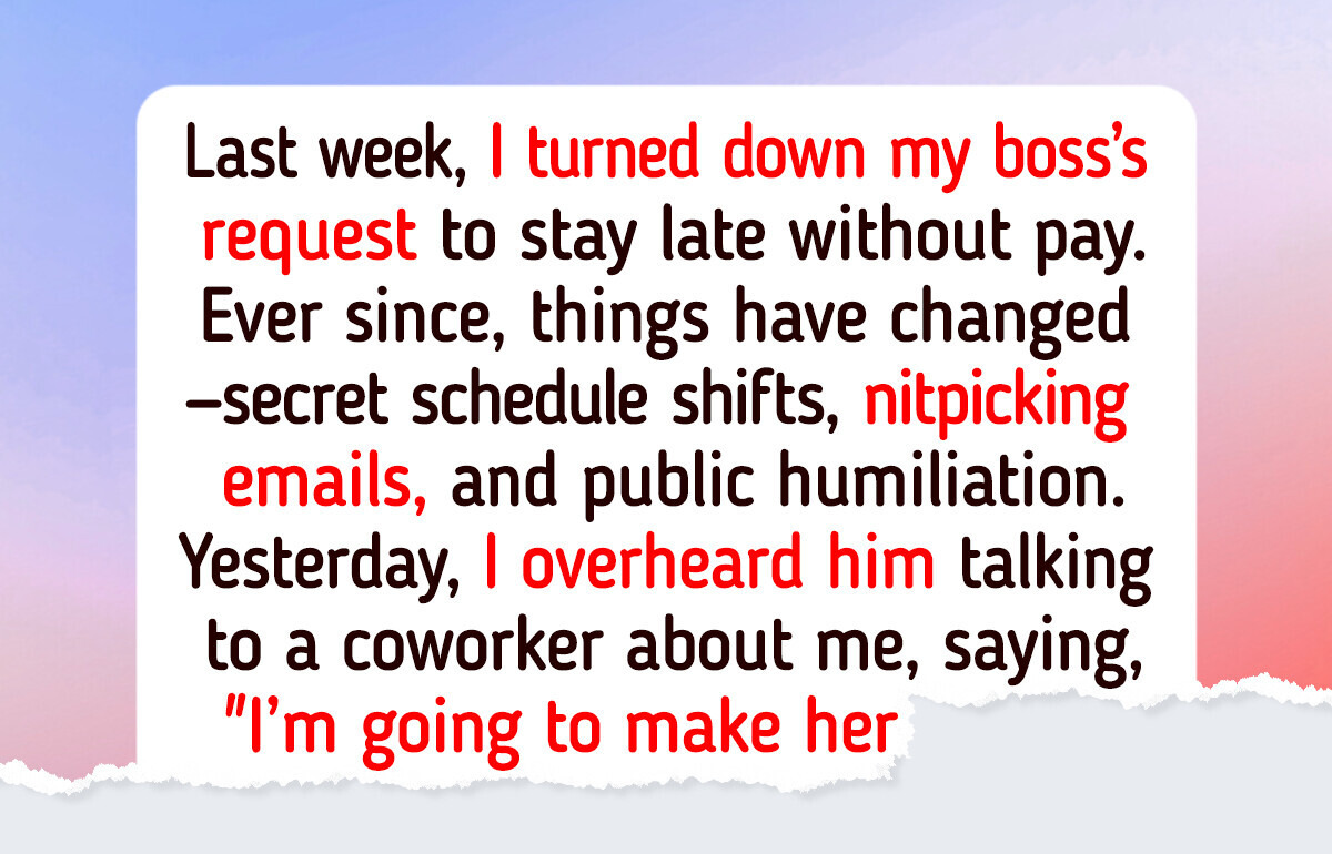 I Refused to Work Extra Hours, and Now My Boss Is Making Me Pay