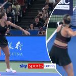 Wuhan Open: Aryna Sabalenka almost hits ball boy after launching racket in frustration