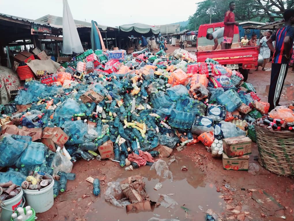 Dodowa market goes up in flames