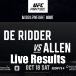 UFC Vancouver: de Ridder vs. Allen Live Results and Analytics