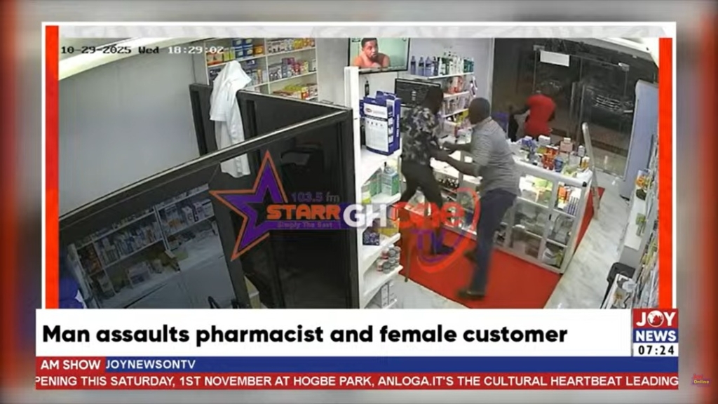 Man assaults pharmacist and female customer