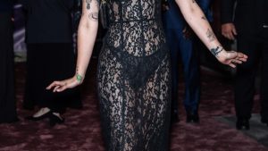 Ella Emhoff switches up her style with sultry, see-through lace dress at WSJ Innovator Awards