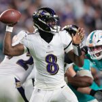 Jackson returns in style as Ravens rout Dolphins