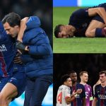 PSG star Achraf Hakimi forced off in tears after brutal foul by Bayern Munich’s Luis Diaz just weeks before AFCON as ex-Liverpool man makes unwanted Champions League history with red card