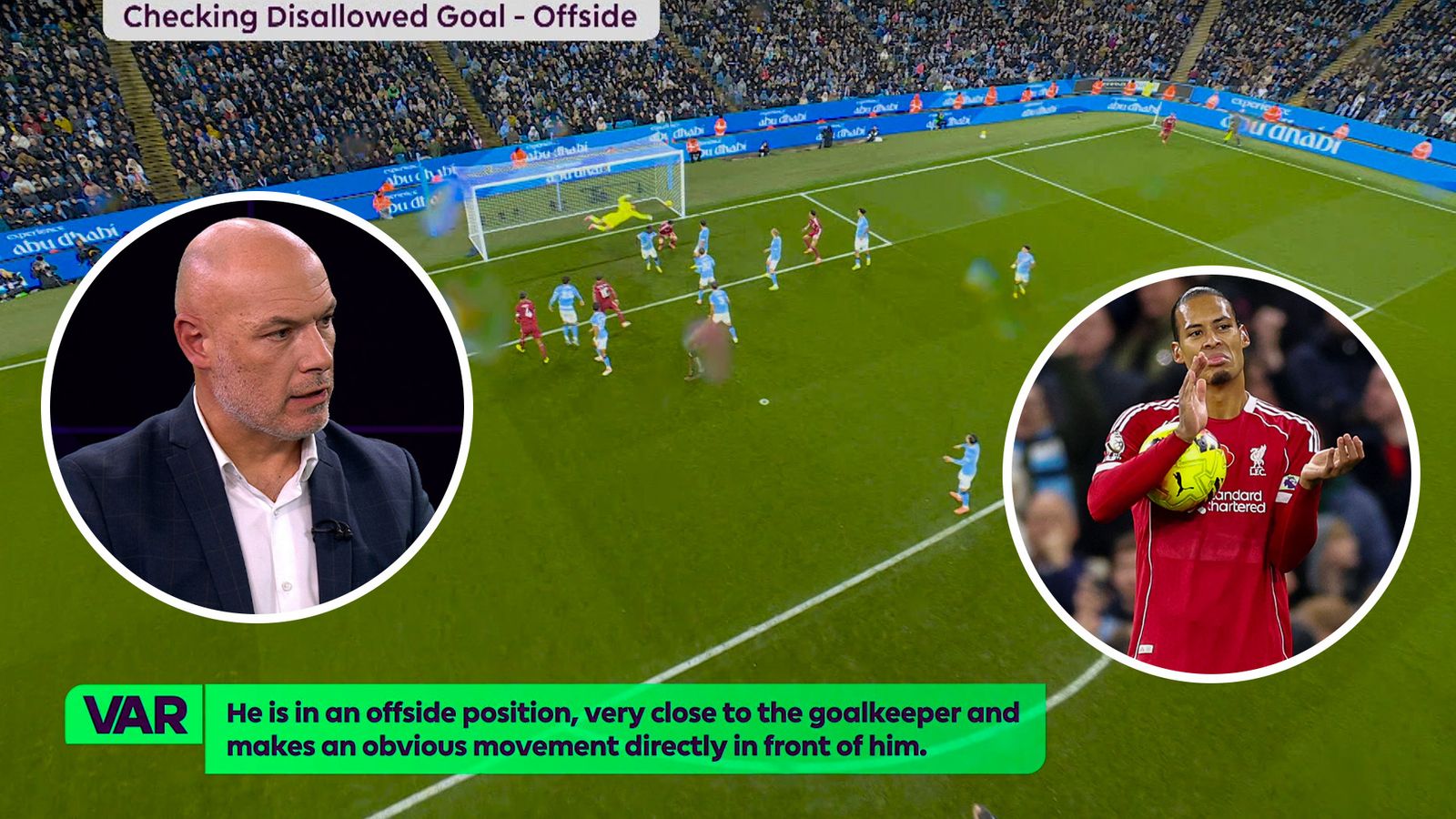 Manchester City vs Liverpool: Virgil van Dijk goal analysed after release of referee’s audio